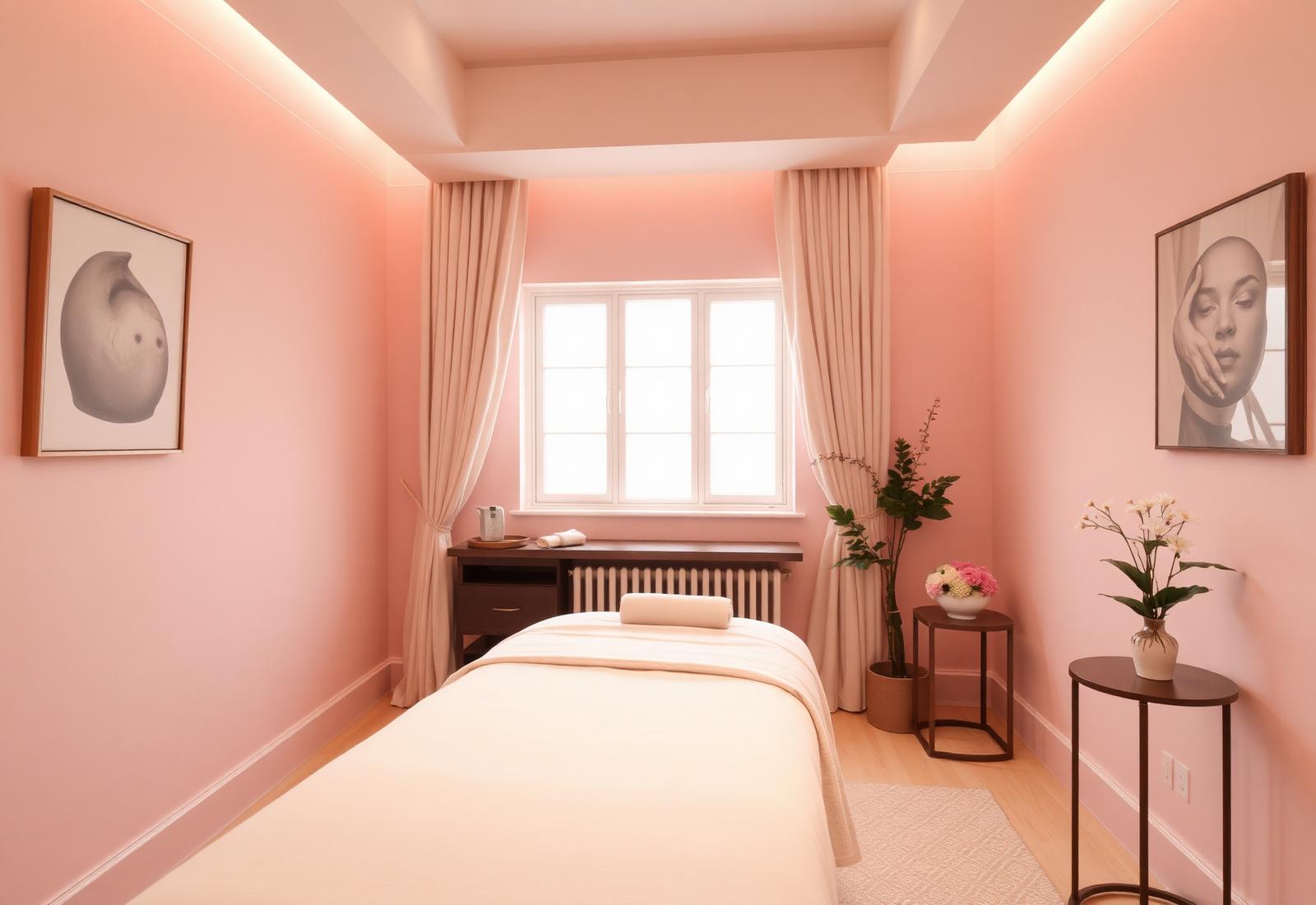 A warm, private treatment room at The Sonography Studio